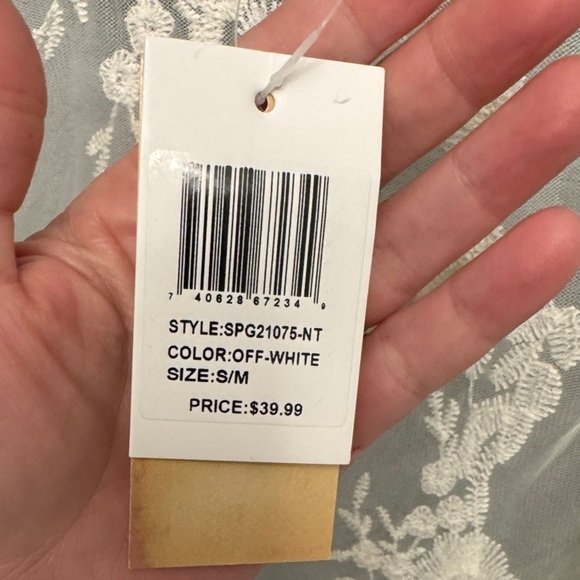 Cedar Rose Off-White Lace Kimono Cardigan Boho Duster S/M NWT - Picture 4 of 4